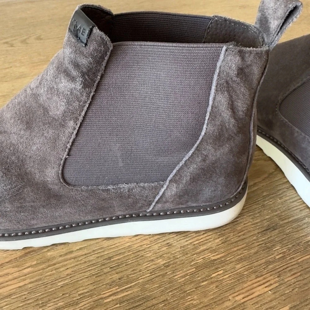 Clae Richards Vibram Chelsea Boots-Umber Waxed Dark Charcoal Suede-Men's Size 11